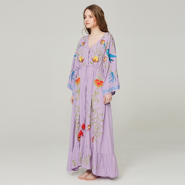 Talitha Floral Embroidered Maxi Dress